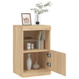 Sideboard with LED Lights Sonoma Oak 41x37x67 cm 836681