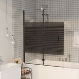 Folding Shower Enclosure ESG 120x140 cm Black 150742