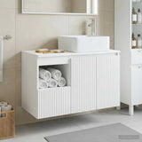Bathroom Furniture Set 2 pcs High Gloss White Engineered Wood 3404048