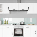 Kitchen Backsplash 2 pcs White 110 x 40 cm Tempered Glass 3415482