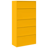 Storage Cabinet 2 pcs Mustard Yellow 90 x 40 x 175 cm Steel 3438720