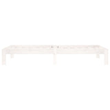 Bed Frame without Mattress White Solid Wood Pine 90x200cm 810351
