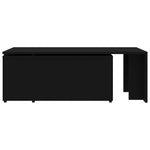 ZNTS Coffee Table Black 150x50x35 cm Engineered Wood 801338