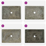 Sink Grey 50x35x10 cm Marble 149164