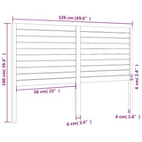 Bed Headboard White 126x4x100 cm Solid Wood Pine 819011