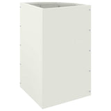 Corner Planter White 30 x 30 x 50 cm Steel 883676