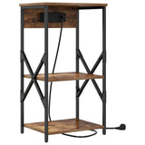 Bedside Cabinet Smoked Oak 41 x 31 x 76 cm Engineered Wood 859529