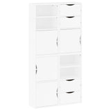Side Cabinets 4 pcs "ODDA" White 40x24x79 cm Solid Wood Pine 3365349