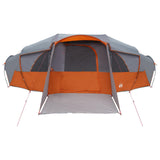 Family Tent with Rainfly Water-resistant tunnel Grey and Orange 42017462