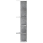 ZNTS Wall Corner Shelf Concrete Grey 36.5x36.5x140 cm Engineered Wood 852630