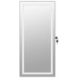 Mirror Jewellery Cabinet with LED Lights Wall Mounted Black 353248