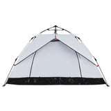 ZNTS Camping Tent Dome 3-Person White Blackout Fabric Quick Release 4004196