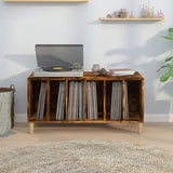 Record Cabinet Smoked Oak 100x38x48 cm Engineered Wood 831978