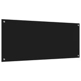 Kitchen Backsplash Black 120 x 50 cm Tempered Glass 42001302