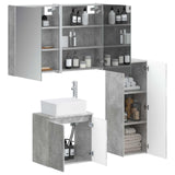 Bathroom Furniture Set 4 pcs Concrete Grey 3407450