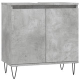 3 Piece Bathroom Cabinet Set Concrete Grey Engineered Wood 3187793