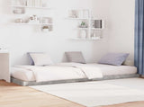 Floor Bed Frame Concrete Grey 90 x 190 cm Engineered Wood 893527