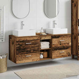 Bathroom Cabinet Set 3 pcs Old Wood 49.5 x 41 x 62.5 cm 3405841