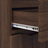 Sideboard with Drawer Brown Oak 100 x 30 x 65.6 Engineered Wood 888794