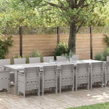 Garden Dining Set 15 pcs Light Grey Polt rattan 3378647