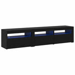 TV Cabinets 2 pcs Black oak 180 x 35 x 40 cm Engineered wood 3332505