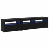 TV Cabinets 2 pcs Black oak 180 x 35 x 40 cm Engineered wood 3332505