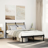 Metal Bed Frame without Mattress Sonoma Oak 120x190 cm Small Double 4007713