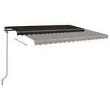 ZNTS Manual Retractable Awning with Posts 5x3.5 m Anthracite 3070259