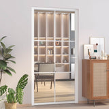Interior Door 102.5x201.5 cm White ESG Glass and Aluminium 350575