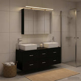 Bathroom Furniture Set 4 pcs Black Oak 3406856