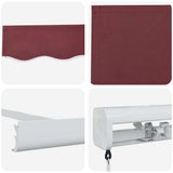Manual Retractable Awning Burgundy 300x250 cm 3215313