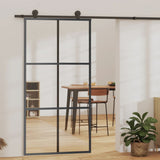 Sliding Door with Hardware Set ESG Glass&Aluminium 102x205 cm 3081948