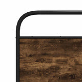 Metal Bed Frame without Mattress Smoked Oak 160x200 cm 3318638