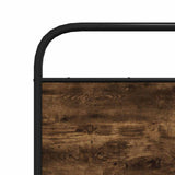 Bed Frame Without Mattress 140x200 cm Smoked Oak Engineered Wood 4100210
