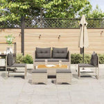 Garden Sofa Set 6 pcs Light grey and dark grey Poly Rattan 4104705