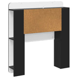 Headboard Cabinet with Storage Black Engineered Wood 8001247