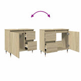 Bathroom Sink Cabinet Sonoma Oak 65x33x60 cm Engineered Wood 849676