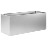 Garden Planter 2 pcs Silver 100 x 40 x 40 cm Galvanised Steel 8005257