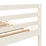 Bed Frame without Mattress White Solid Wood Super King Size 3101299