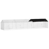 Rabbit Cage Silver 400 x 78 x 78 cm Galvanised Steel 42019238