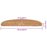 Stair Mats 20 pcs 65x21x4 cm Beige Half Round Large 3365847