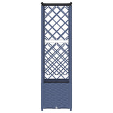 Raised Bed with Trellis and Roof Grey 124 x 40 x 138 cm PP 42032572