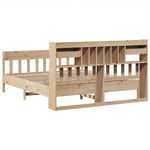 ZNTS Bed Frame without Mattress 180x200 cm Super King Solid Wood Pine 3323251