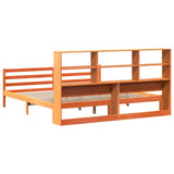 Bookcase Bed without Mattress Wax Brown 180x200 cm Super King Solid Wood 3321920