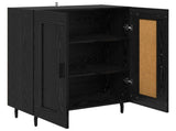 Sideboard Black Oak 69.5 x 34 x 90 cm Engineered Wood and Iron 881608