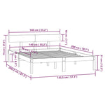 Bed Frame without Mattress Solid Wood 140x200 cm 810147