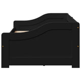 Day Bed with 2 Drawers without Mattress IRUN Black 90x200 cm 3314680