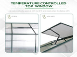 6x8 FT Polycarbonate Greenhouse with Base and Raised Bed, Walk-in Greenhouse with Aluminium Frame, T3398P317614