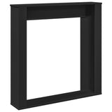 Fireplace Surround Black 100x20x100 cm Engineered Wood 854572