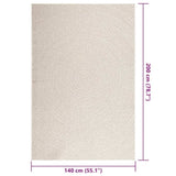Rug ZIZUR Cream 140x200 cm Jute Look Indoor and Outdoor 4010378